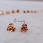 گوشواره میخی گل رز