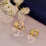 گوشواره میخی ماه و ستاره